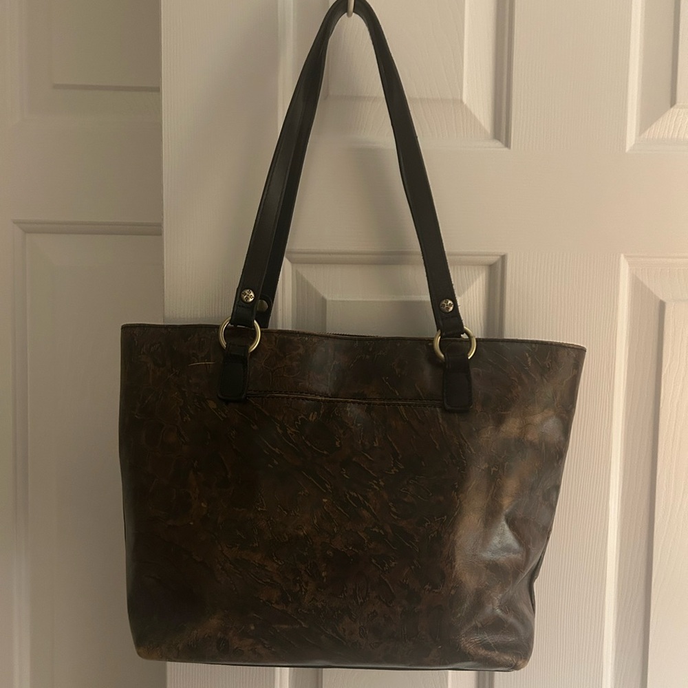 Patricia Nash Distressed Brown Leather Tote